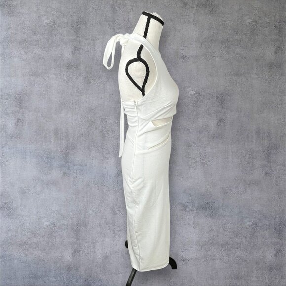 Saints &  Secrets Sleeveless white Halter Neck Midi Dress size small - Picture 5 of 6
